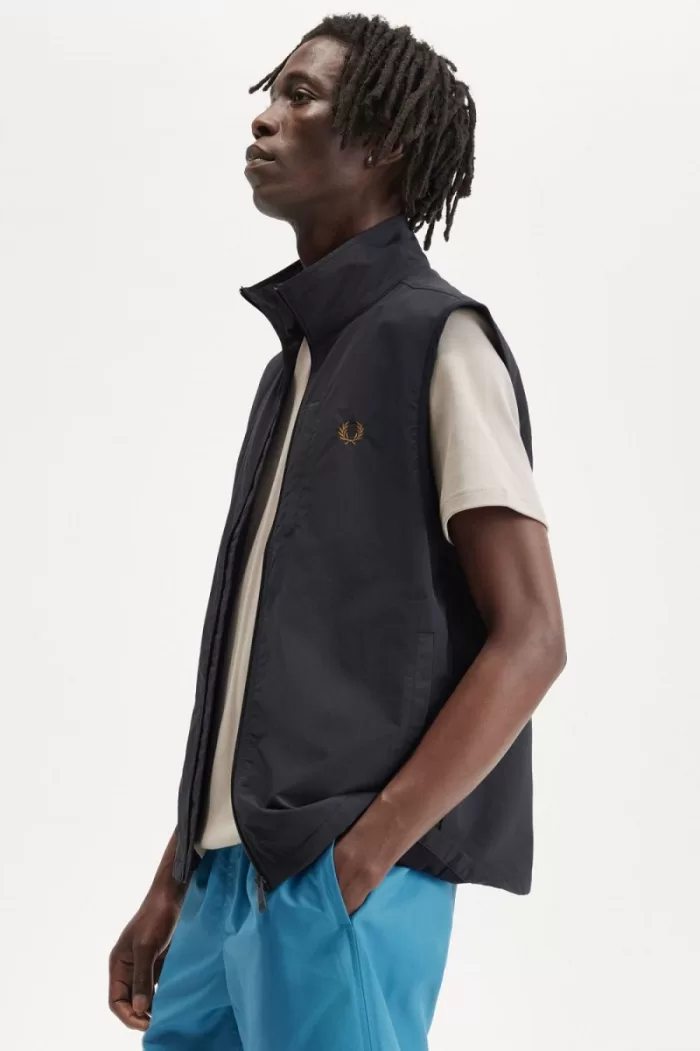 Fred Perry Nylon Men’s Vest Anchor Grey UJWNT1736