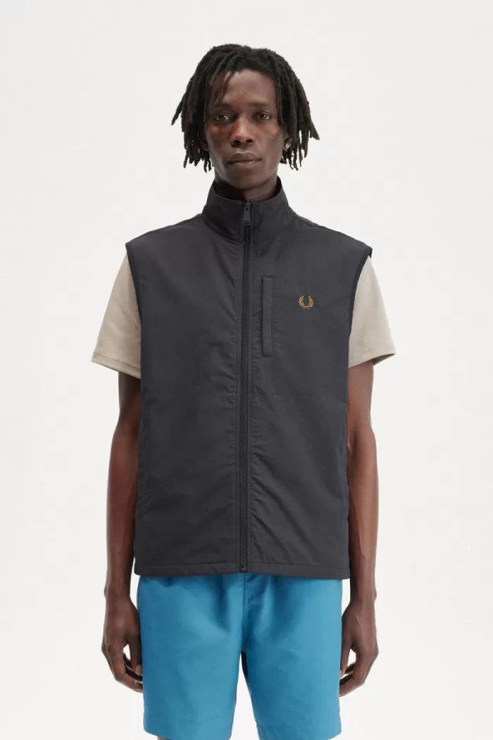 Fred Perry Nylon Men’s Vest Anchor Grey UJWNT1736