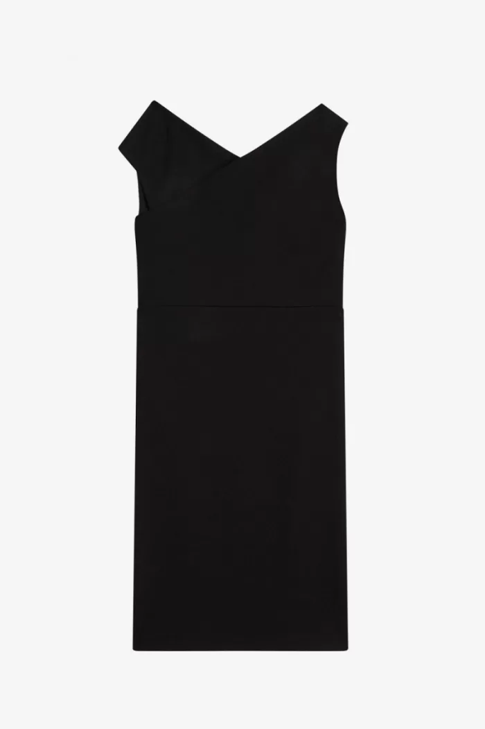 Fred Perry Off-The-Shoulder Women’s Dress Black NWFPC6309