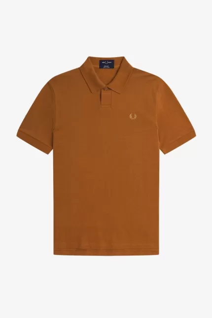 Fred Perry One Button Men’s Polo Shirt Dark Coffee RALGS7038