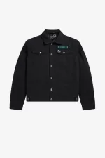 Fred Perry Padded Denim Men’s Jackets Black VTFIZ4372