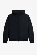 Fred Perry Padded Hooded Brentham Men’s Jackets Black Gunmetal JWNPS2461