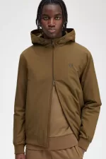 Fred Perry Padded Hooded Brentham Men’s Jackets Brown LRJGA2139