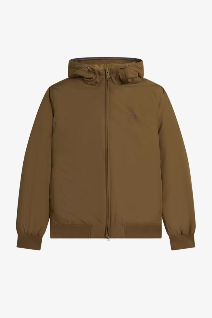 Fred Perry Padded Hooded Brentham Men’s Jackets Brown LRJGA2139