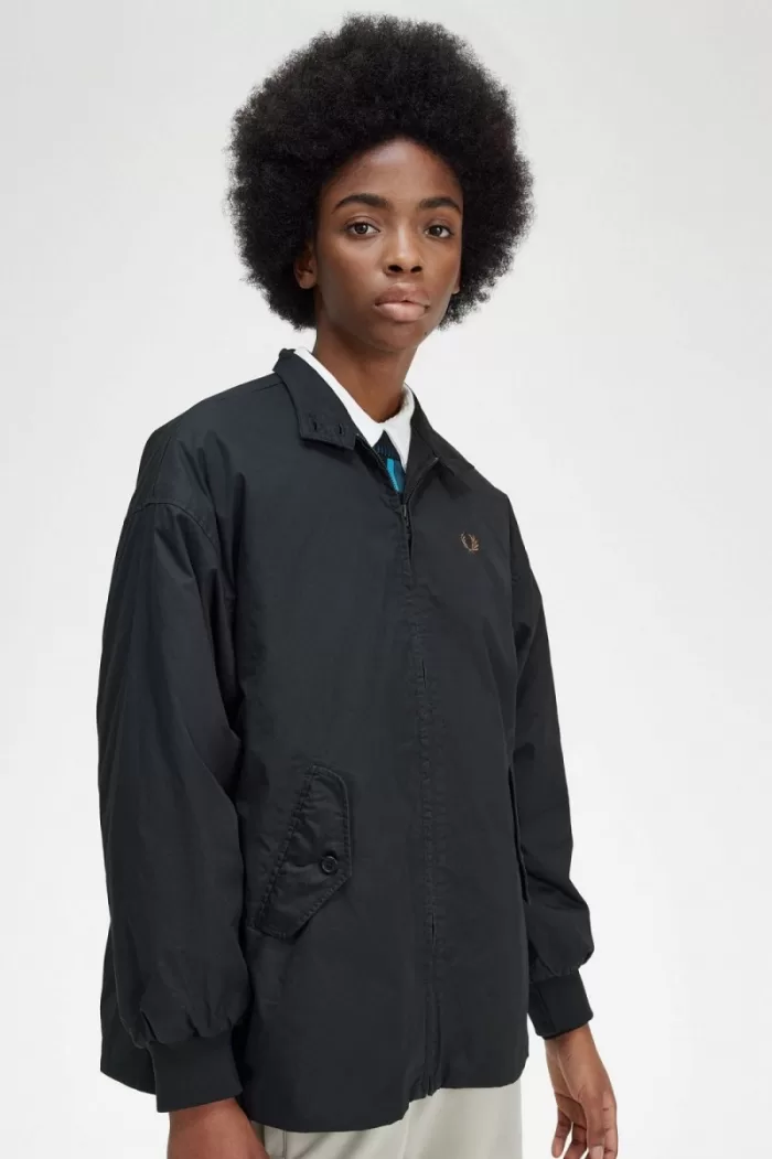 Fred Perry Padded Zip-Through Women’s Jackets Black YTNVX5391