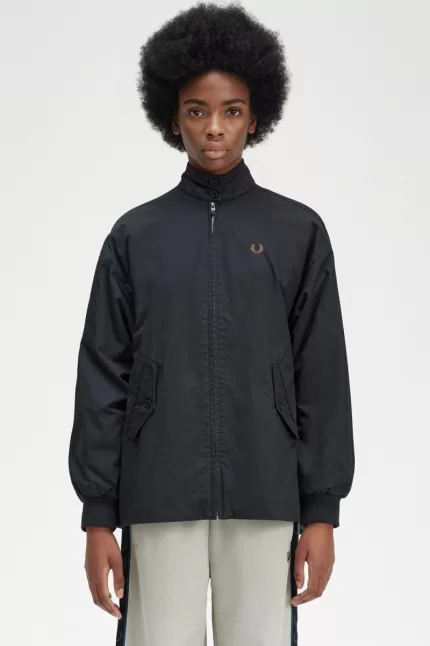 Fred Perry Padded Zip-Through Women’s Jackets Black YTNVX5391