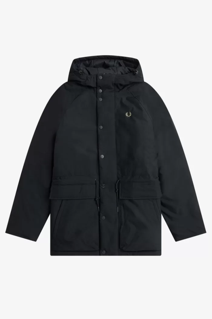 Fred Perry Padded Zip Through Men’s Jackets Black XBSJE4527