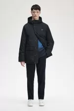 Fred Perry Padded Zip Through Men’s Jackets Black XBSJE4527