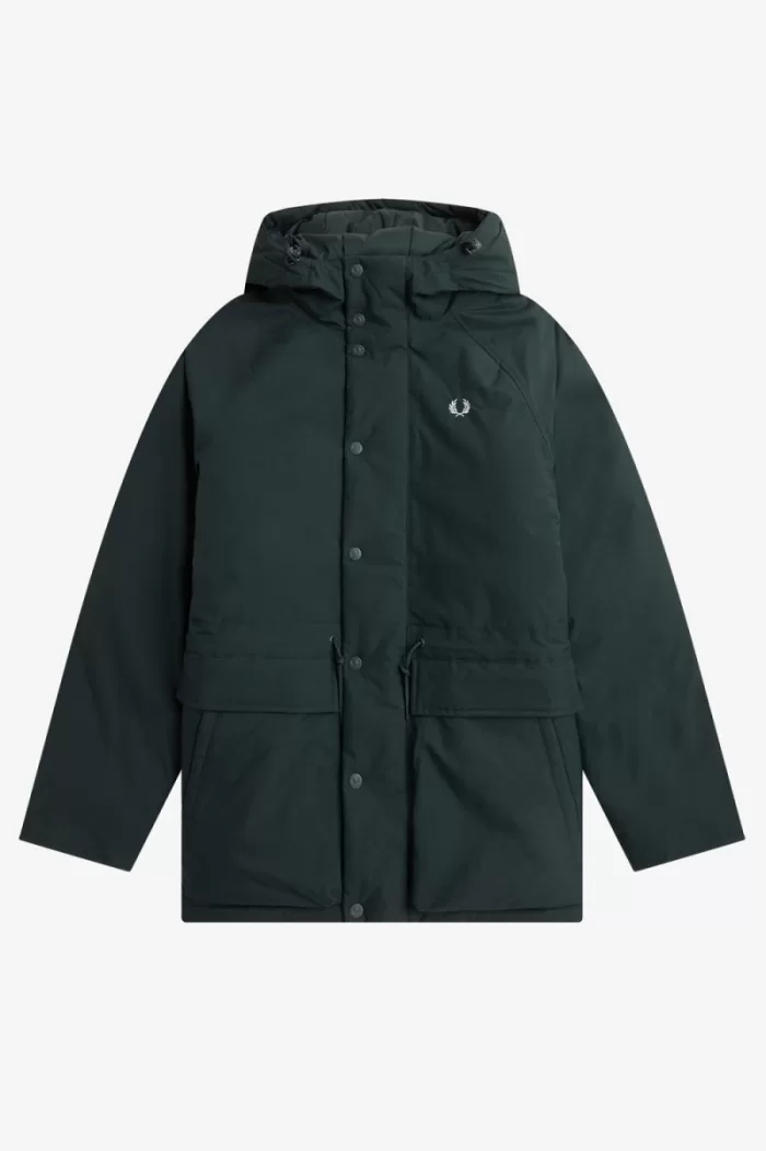 Fred Perry Padded Zip Through Men’s Jackets Night Green JVBXT3651