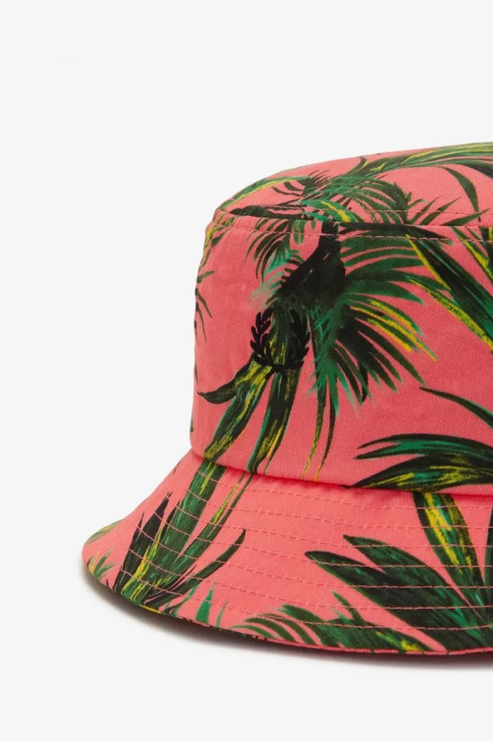 Fred Perry Palm Print Bucket Women’s Hats Coral Heat SLIYO5276