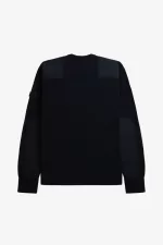 Fred Perry Patch Detail Men’s Jumper Black XVBGU2853