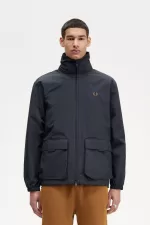 Fred Perry Patch Pocket Zip Through Men’s Jackets Navy SLMQK9238