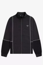 Fred Perry Piped Shell Men’s Jackets Black CBQUV6194