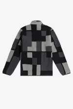 Fred Perry Pixel Borg Fleece Men’s Sweatshirts Black HWZDB5381