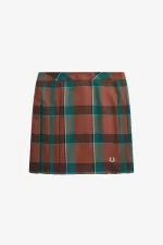 Fred Perry Pleated Tartan Women’s Skirts Whisky Brown KTQNP6208