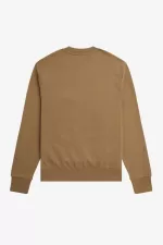 Fred Perry Pocket Detail Crew Neck Men’s Sweatshirts Brown JBLYK6429