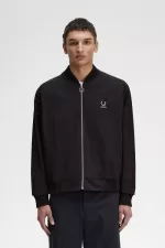 Fred Perry Printed Bomber Men’s Jackets Black KCHDT3509