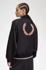 Fred Perry Printed Lining Bomber Women’s Jackets Black WLCGI7512