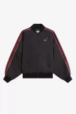 Fred Perry Printed Lining Bomber Women’s Jackets Black WLCGI7512