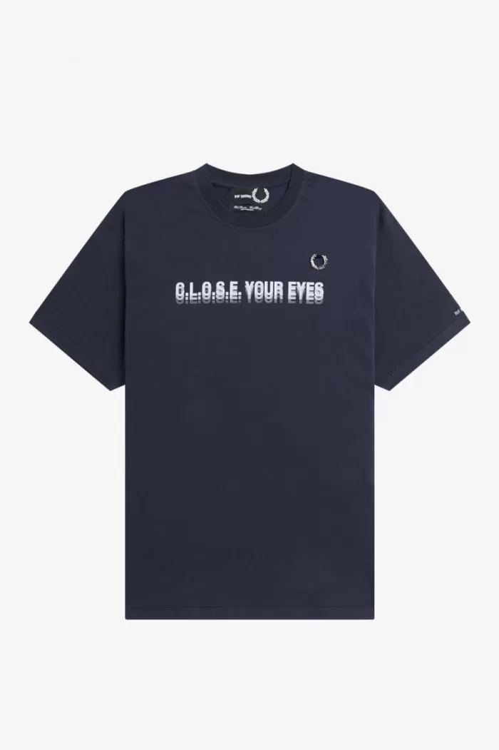 Fred Perry Printed Men’s T-Shirt Navy Blue DSXTK2693