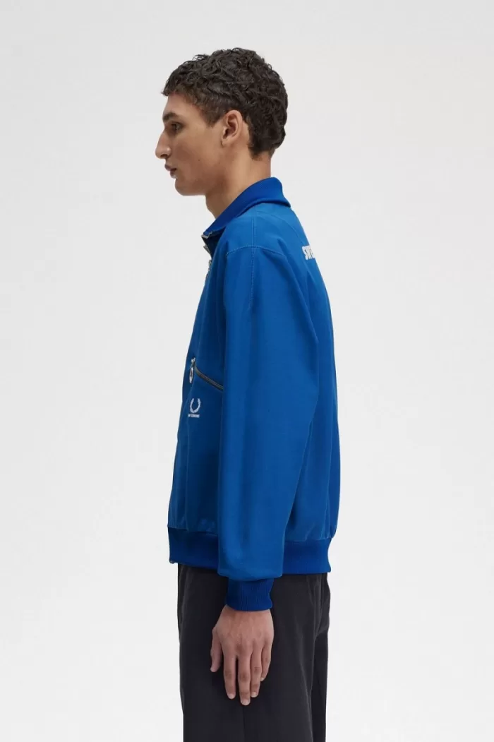 Fred Perry Printed Men’s Track Jackets Royal Blue INZPG0316