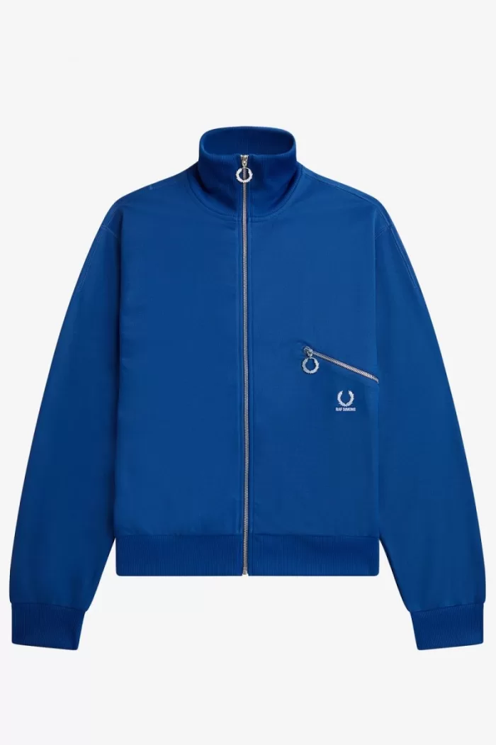 Fred Perry Printed Men’s Track Jackets Royal Blue INZPG0316