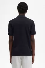 Fred Perry Printed Sleeve Men’s Polo Shirt Black HTPFQ8601