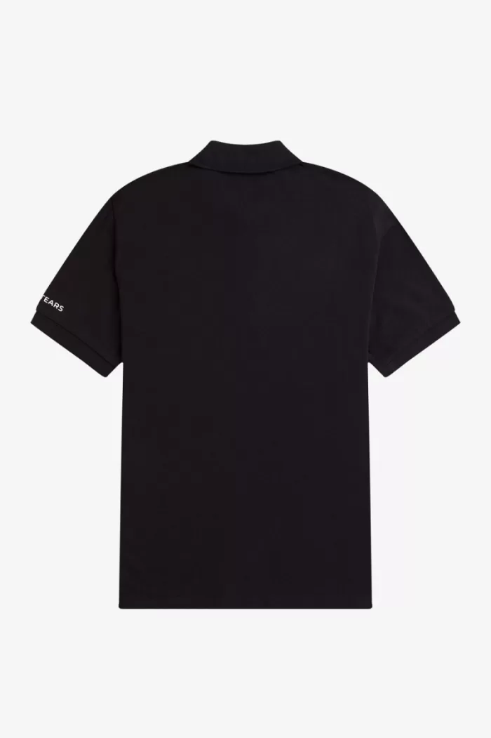 Fred Perry Printed Sleeve Men’s Polo Shirt Black HTPFQ8601