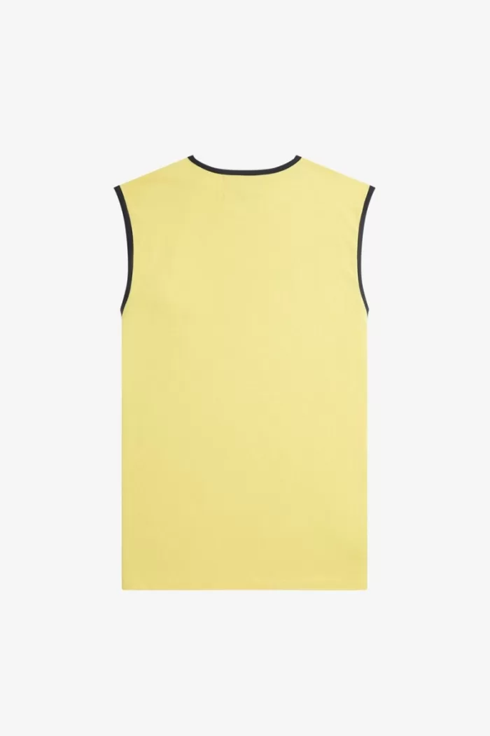 Fred Perry Printed Vest Men’s T-Shirt Dirty Lime YGEFQ3620