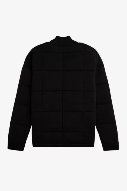 Fred Perry Quilted Knitted Men’s Jackets Black XCZSP6021