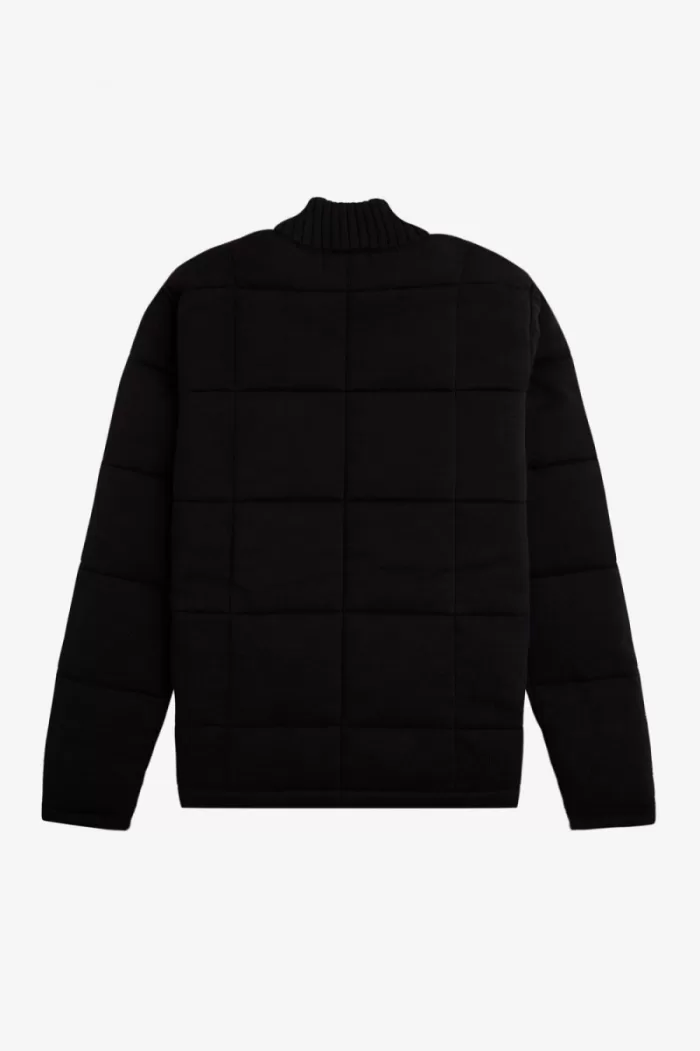 Fred Perry Quilted Knitted Men’s Jackets Black XCZSP6021