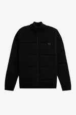 Fred Perry Quilted Knitted Men’s Jackets Black XCZSP6021