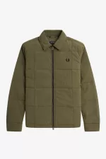 Fred Perry Quilted Men’s Shirt Uniform Green WNQSI7394