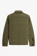 Fred Perry Quilted Men’s Shirt Uniform Green WNQSI7394