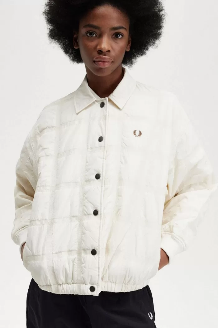 Fred Perry Quilted Women’s Jackets Beige GTCUI4653