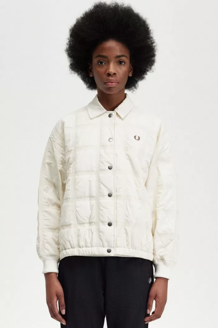 Fred Perry Quilted Women’s Jackets Beige GTCUI4653