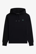 Fred Perry Rave Graphic Hooded Men’s Sweatshirts Black QIJOY1745