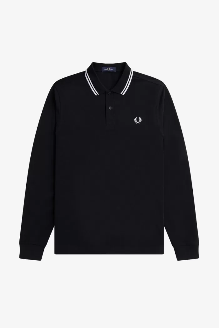 Fred Perry Rave Graphic Long Sleeve Men’s Shirt Black PJIMT8027