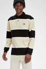 Fred Perry Relaxed Stripe Men’s Polo Shirt Oatmeal EJYUS9208