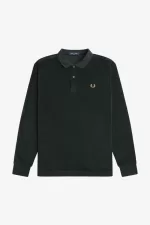 Fred Perry Relaxed Towelling Men’s Polo Shirt Night Green ZBACQ2693