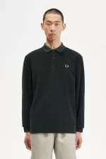 Fred Perry Relaxed Towelling Men’s Polo Shirt Night Green ZBACQ2693