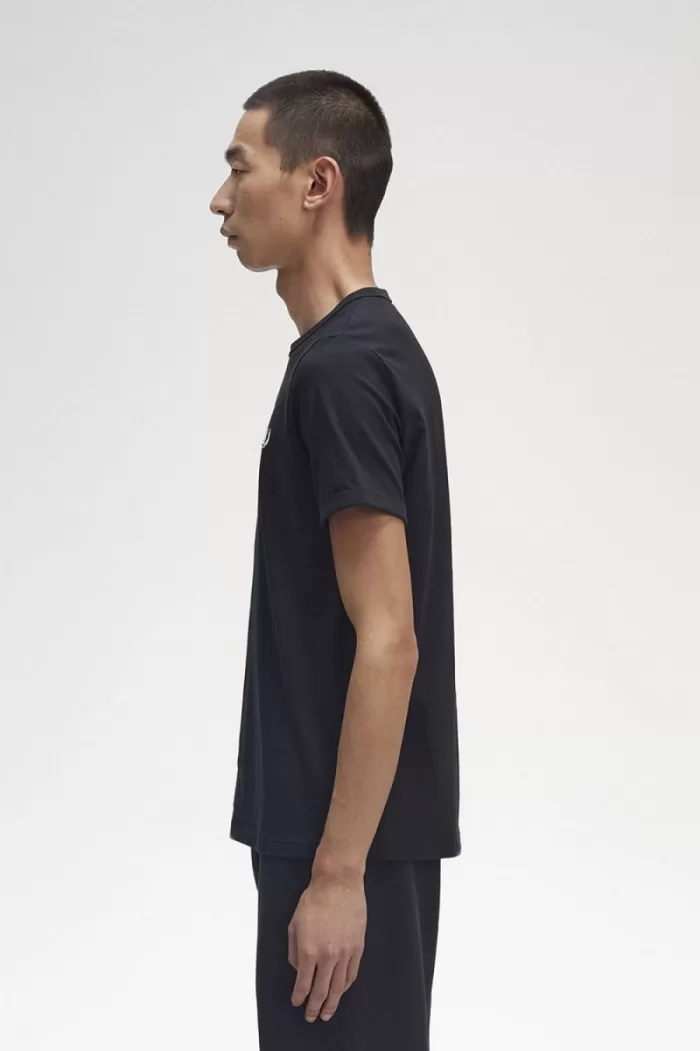 Fred Perry Ringer Men’s T-Shirt Black ATEPI6359