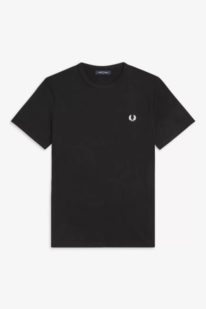 Fred Perry Ringer Men’s T-Shirt Black ATEPI6359