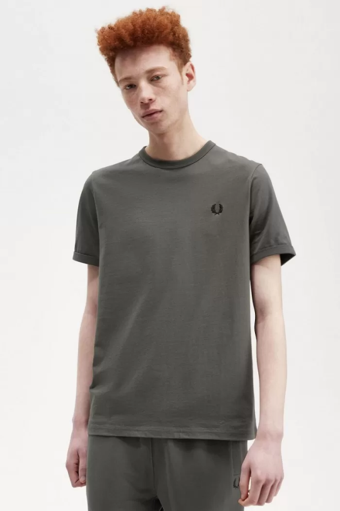 Fred Perry Ringer Men’s T-Shirt Field Green IHMKB0123