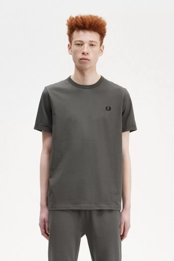 Fred Perry Ringer Men’s T-Shirt Field Green IHMKB0123