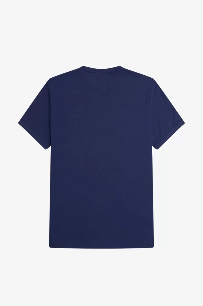 Fred Perry Ringer Men’s T-Shirt French Navy Snow White JPBQG0257