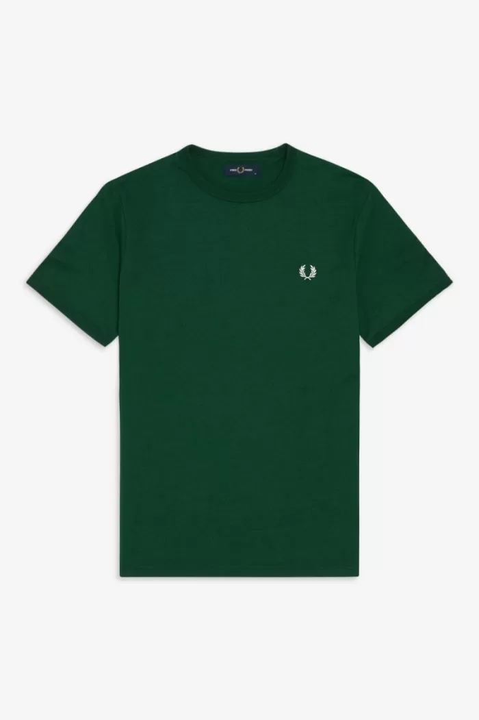 Fred Perry Ringer Men’s T-Shirt Ivy Green MWXLH2986