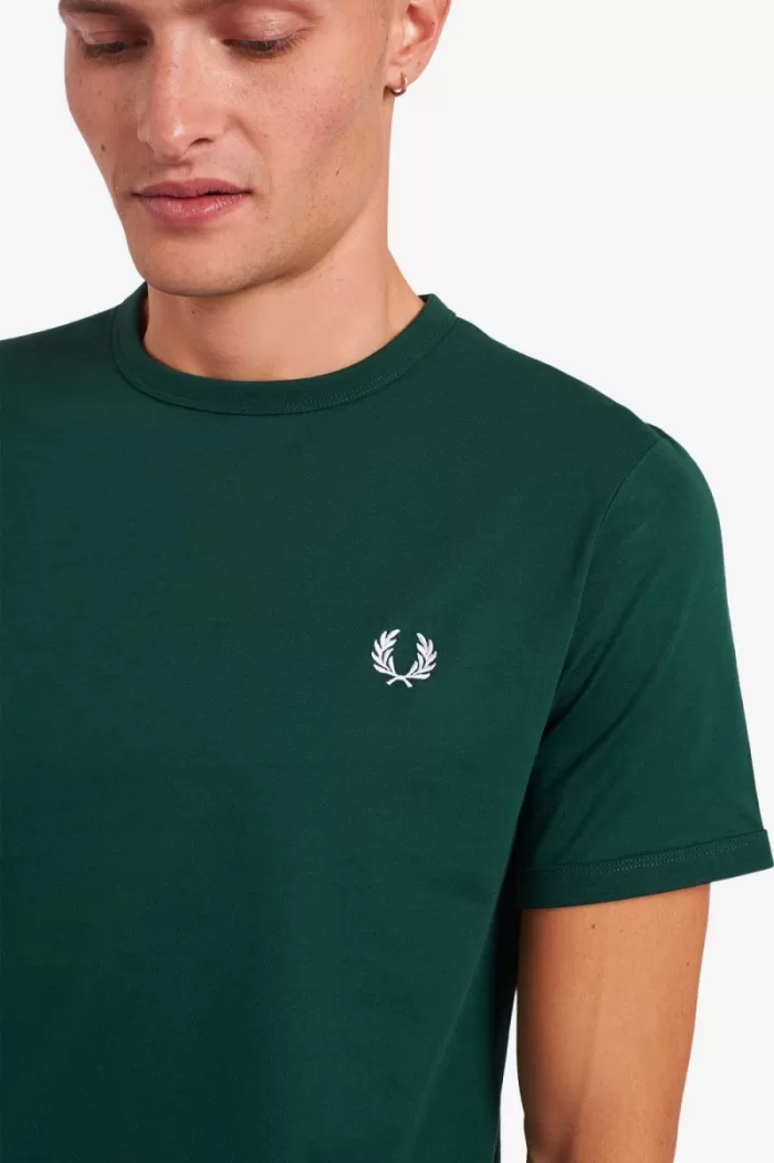 Fred Perry Ringer Men’s T-Shirt Ivy Green MWXLH2986