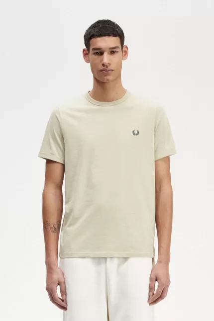 Fred Perry Ringer Men’s T-Shirt Light Mint WIOCS1530