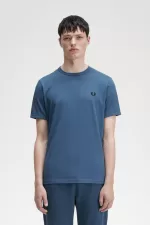 Fred Perry Ringer Men’s T-Shirt Midnight Blue DRSGZ4152